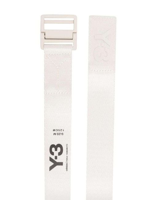 Y-3 White Logo Print Belt