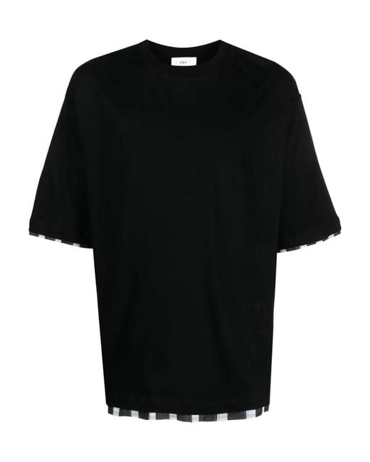 Lanvin Black Item O-Neck Short-Sleeved T-Shirt for men