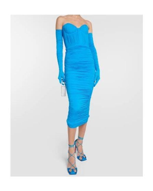 Alex Perry Blue Strapless Sweetheart Minidress