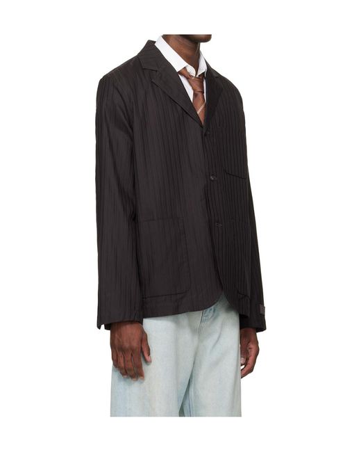 Lacoste Black Elevated Seasonal Long-Sleeved Blazer for men