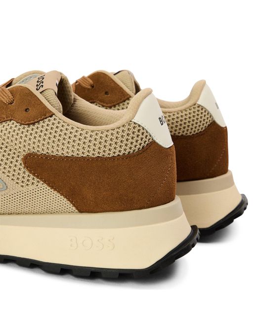 Boss Natural Color-Block Low-Top Trainers for men