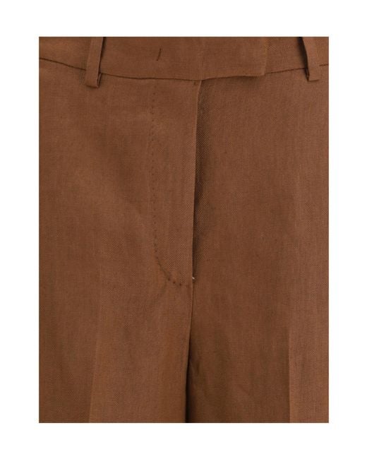 Lardini Brown Pleated Bermuda Shorts