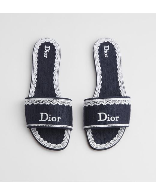 Dior Blue Dentelle Slide