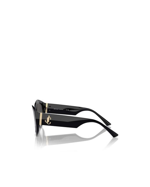 Jimmy Choo White Eyewear Geometric Frame Sunglasses