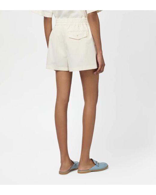 Tod's White Elasticated Shorts