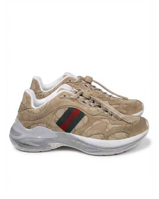 Gucci Brown 2.0 Lace-Up Trainers for men