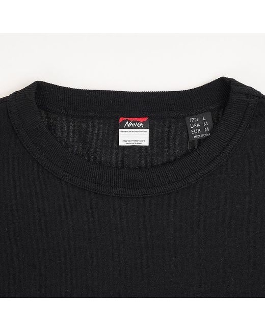 NANGA Blue Box Logo Long-Sleeve T-Shirt for men