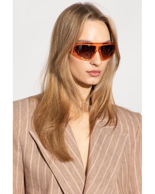 Balmain Pink Eyewear B-Escape Geometric Frame Sunglasses