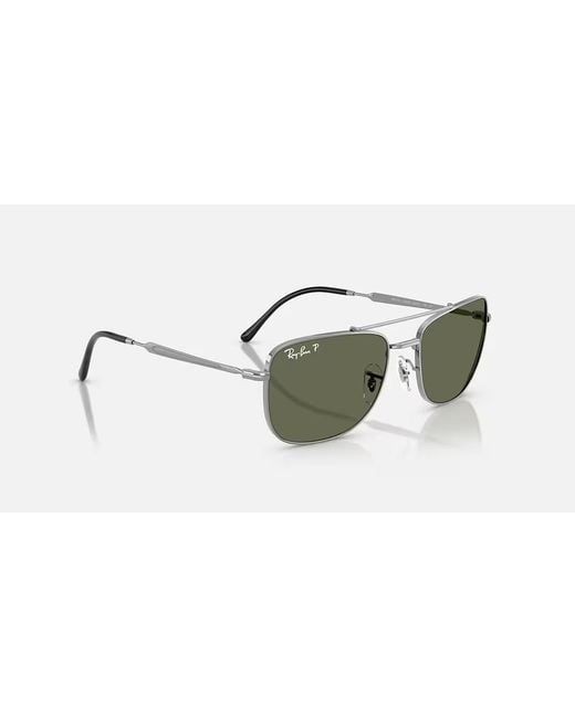 Ray-Ban Green Polarized Square Sunglasses for men