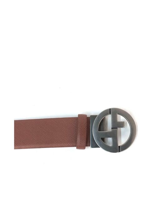 Giorgio Armani White Logo Detail Belt for men