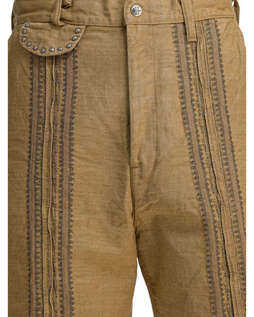 Kapital Green Belt Loop Shorts for men