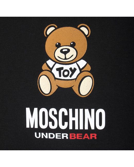 Moschino Black Teddy Bear Motif Sweatshirt for men