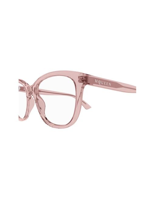 McQueen White Eyewear Square Frame Glasses