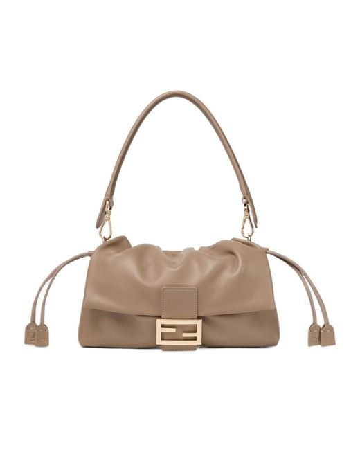 Fendi Multicolor Baguette Soft Medium Dove Nappa Leather Bag