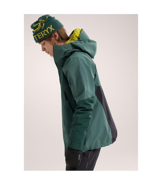 Arc'teryx Green Sentinel Gore-Tex Hooded Leather Jacket