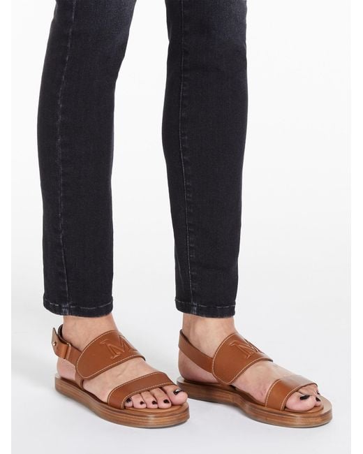 Max Mara Brown Diana Open Toe Sandals