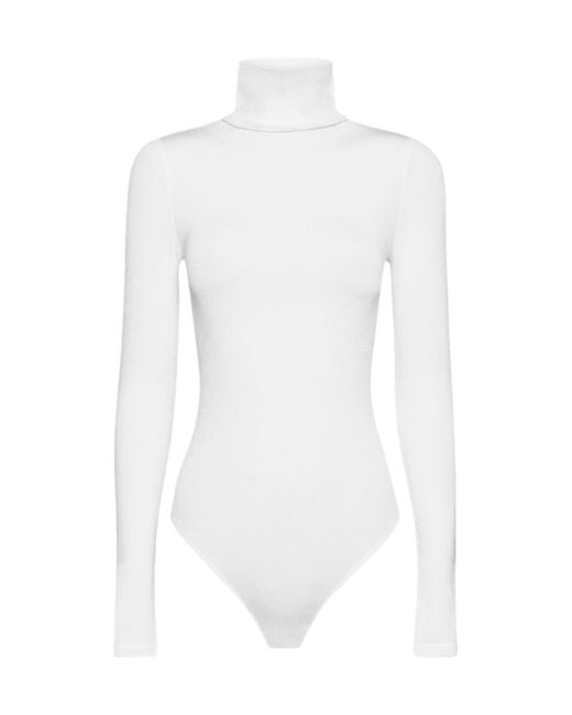 Wolford White High-Neck Bodysuit