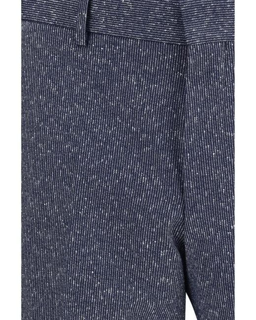 Boss Blue Pinstriped Regular-Fit Suit for men