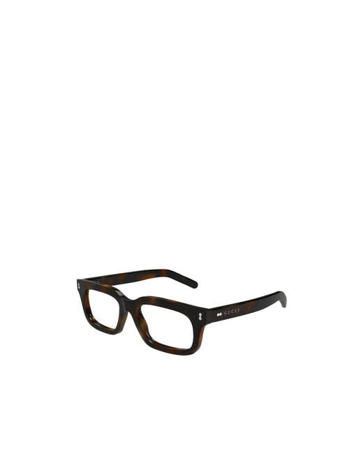 Gucci White Eyewear Rectangular Frame Glasses