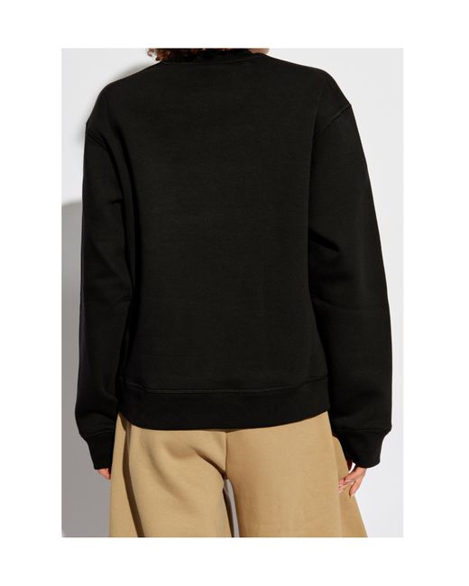 DSquared² Black Icon Logo Printed Crewneck Sweatshirt