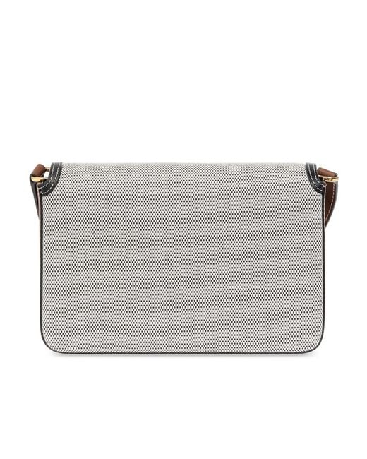 Burberry Gray Horseferry Print Penny Crossbody Bag