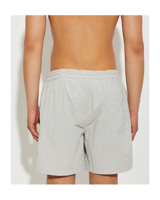AllSaints Gray Drawstring Swim Trunks for men