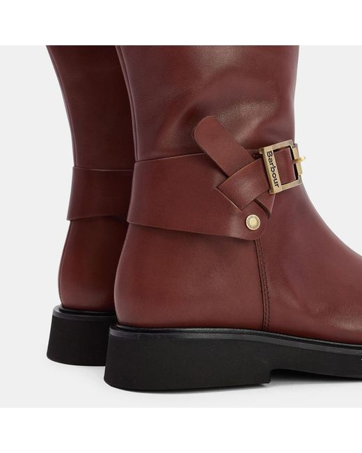 Barbour Brown Solid Color Tall Boots
