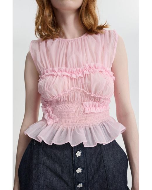 CECILIE BAHNSEN Pink Uphi Top