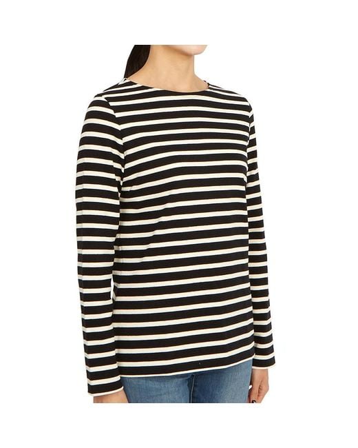 Saint James Black Striped Long-Sleeved T-Shirt