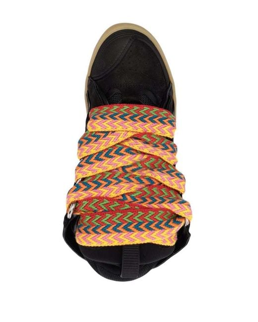 Lanvin Black Curb Lace-Up Sneakers