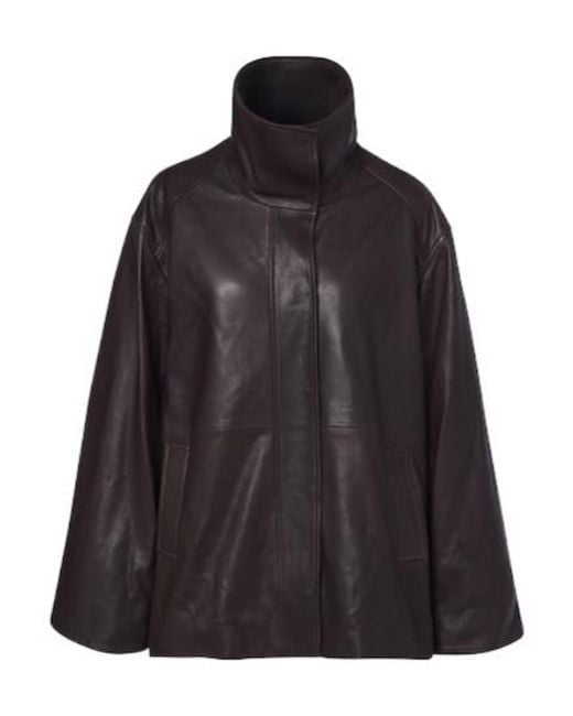Nour Hammour Black Lowen Leather Jacket