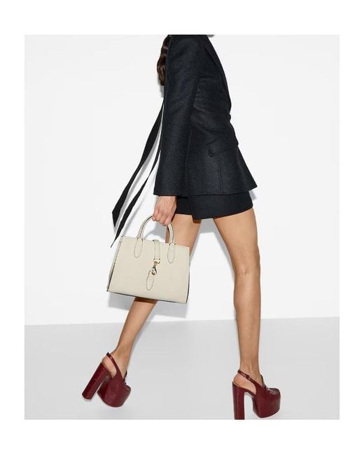 Gucci Natural Medium Shoulder Bag With Hooks And Buckles