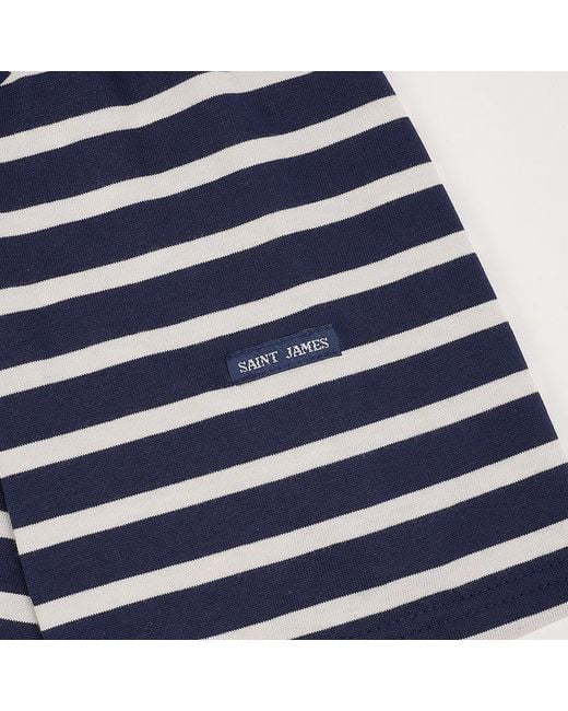 Saint James Blue Short-Sleeve T-Shirt for men