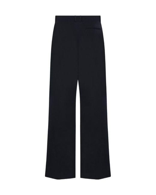 The Row Blue Dender Wool Trousers