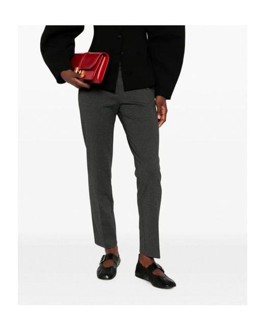 Pinko Gray Straight Leg Pleated Trousers