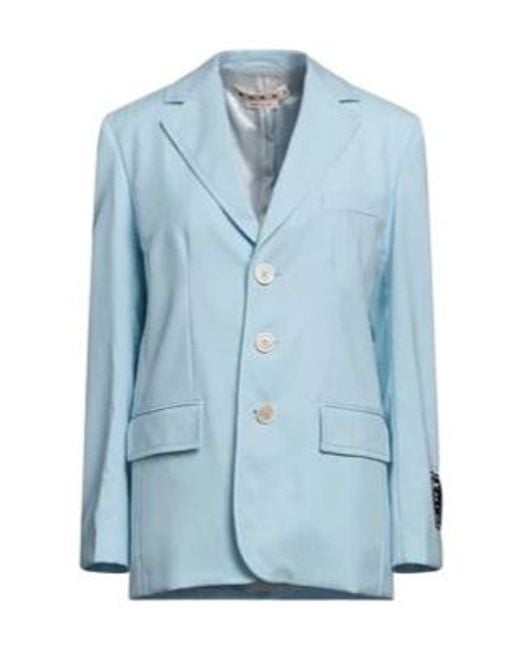 Marni Blue Single- Suit Jacket