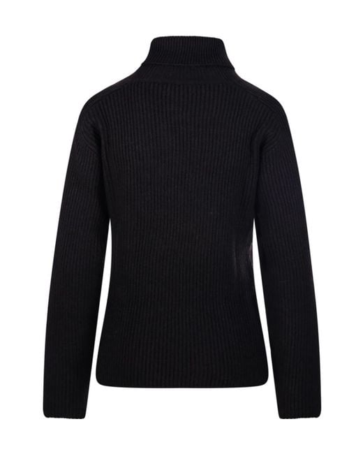P.A.R.O.S.H. Blue Turtleneck Knit Sweater