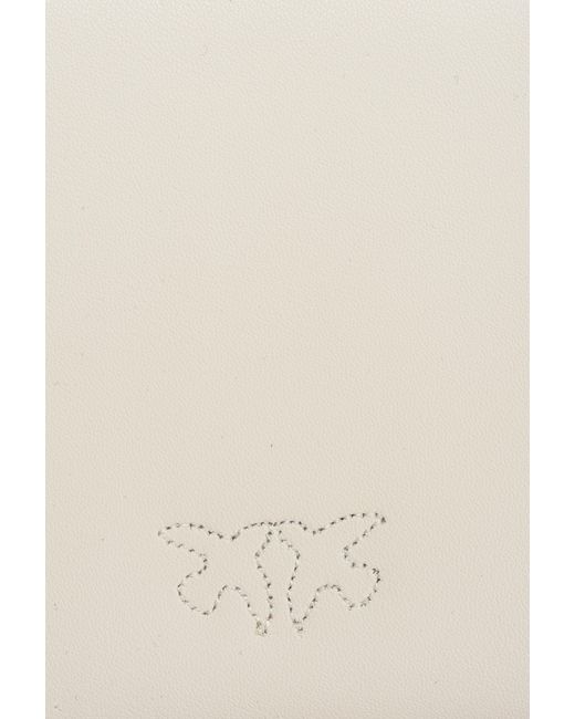 Pinko White Logo-Plaque Zipped Wallet