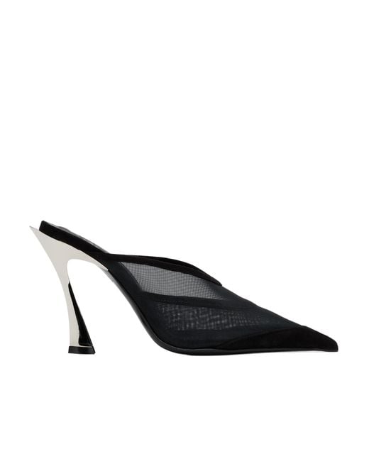 Mugler Black 95Mm Fang Mules