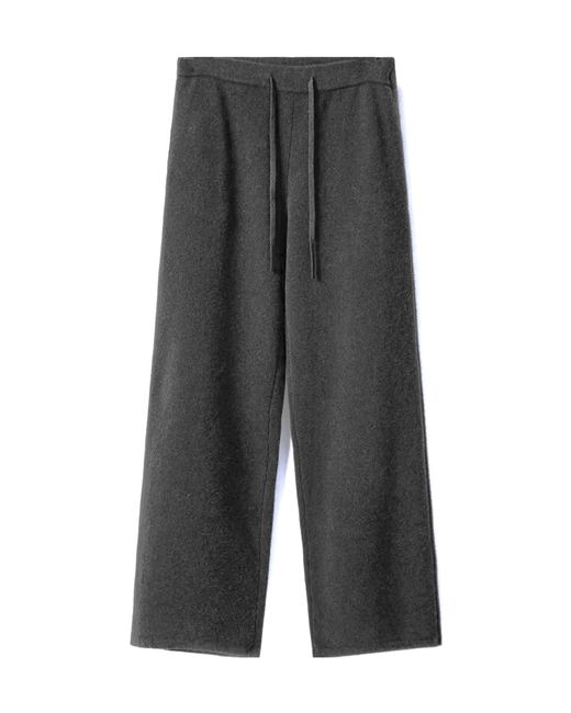 Roberto Collina Gray Wide-Leg Casual Pants for men