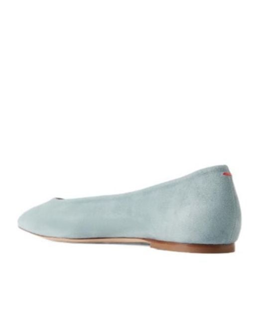 Aeyde Gray Suede Ballet Flats
