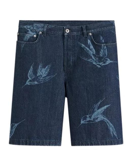 Dior Blue Colibri Shorts for men