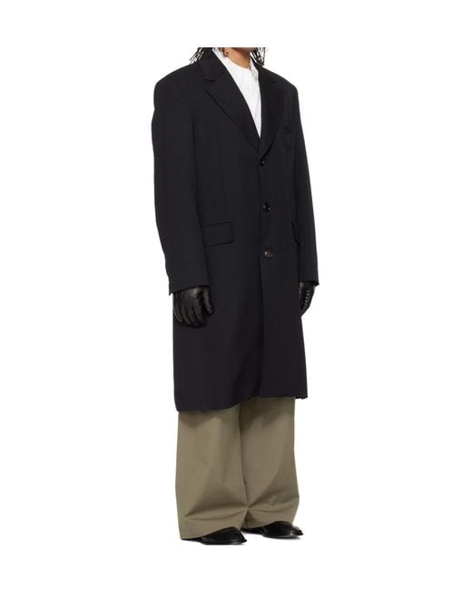 Our Legacy Black Dolphin Buttoned Coat for men
