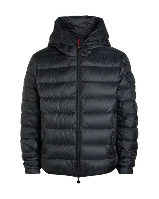 Moncler Black Najan Quilted Hooded Shell Jacket for men
