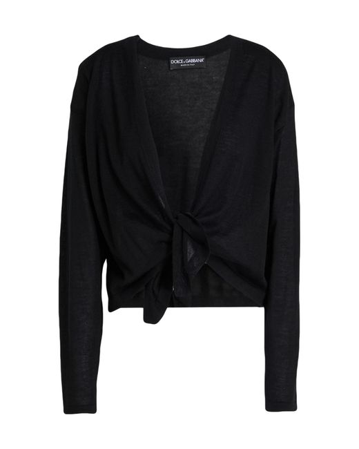Dolce & Gabbana Black Solid Thin Knit Sweater