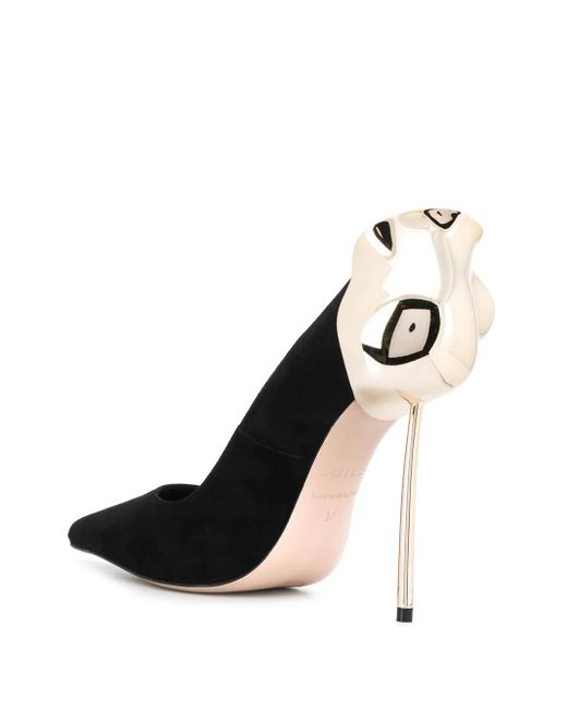 Le Silla Black Petalo Pointed Toe Pumps