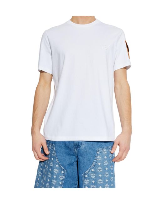 MCM White Short-Sleeved T-Shirt for men