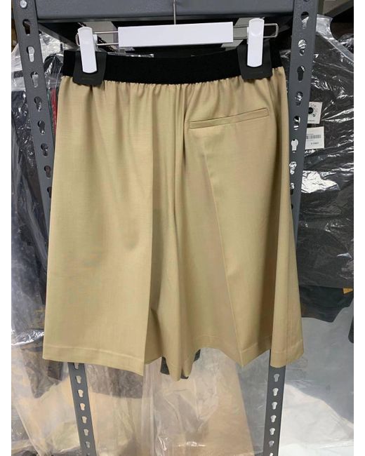 we11done Natural Logo Baggy Shorts
