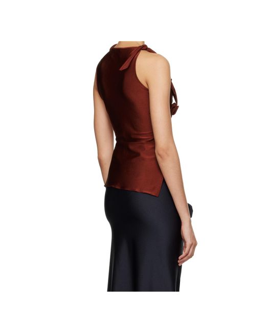 Coperni Red Asymmetric Flower Top