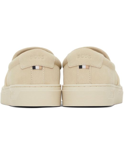 Boss Natural Round Toe Low-Top Casual Shoes for men